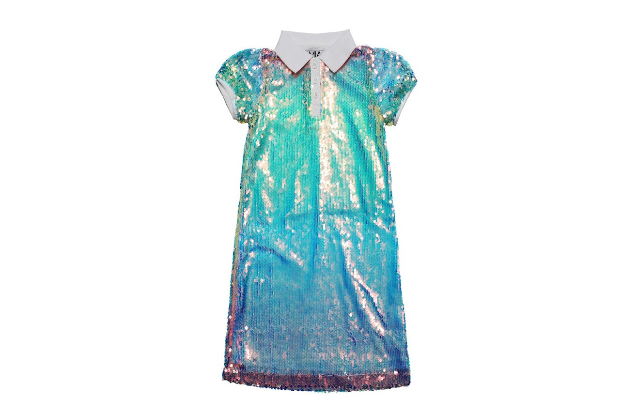 Polo Dress Rainbow Sequin