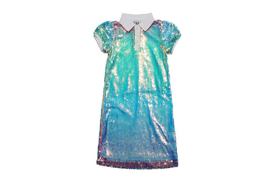 Polo Dress Rainbow Sequin