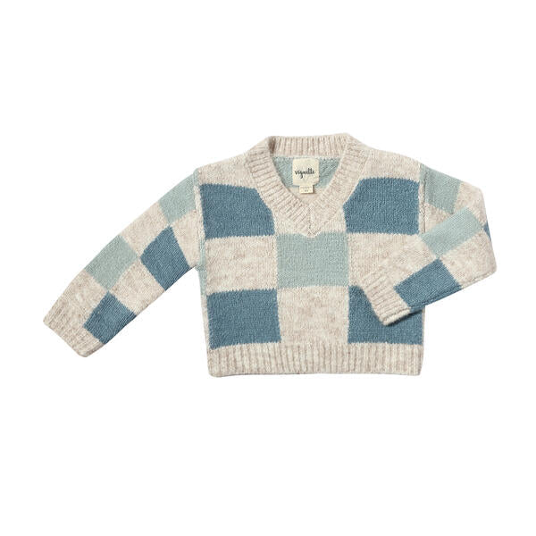 Blue Checker Jackie Sweater