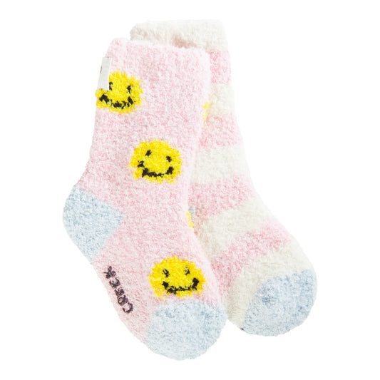 Smile & Stripe Fuzzy Socks