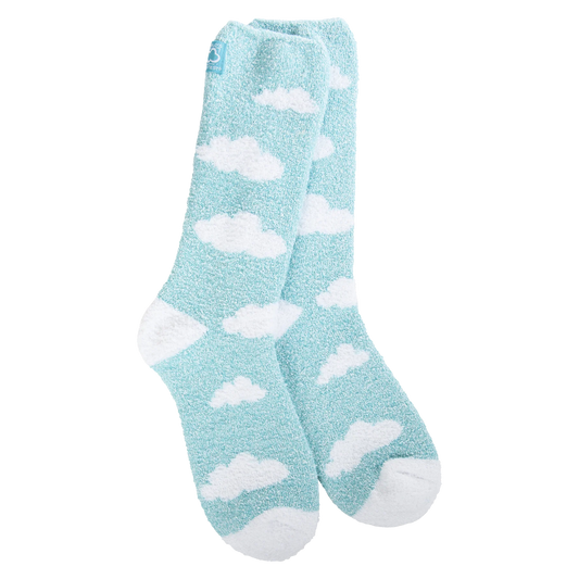 Cloud Turquoise Cozy Crew Socks