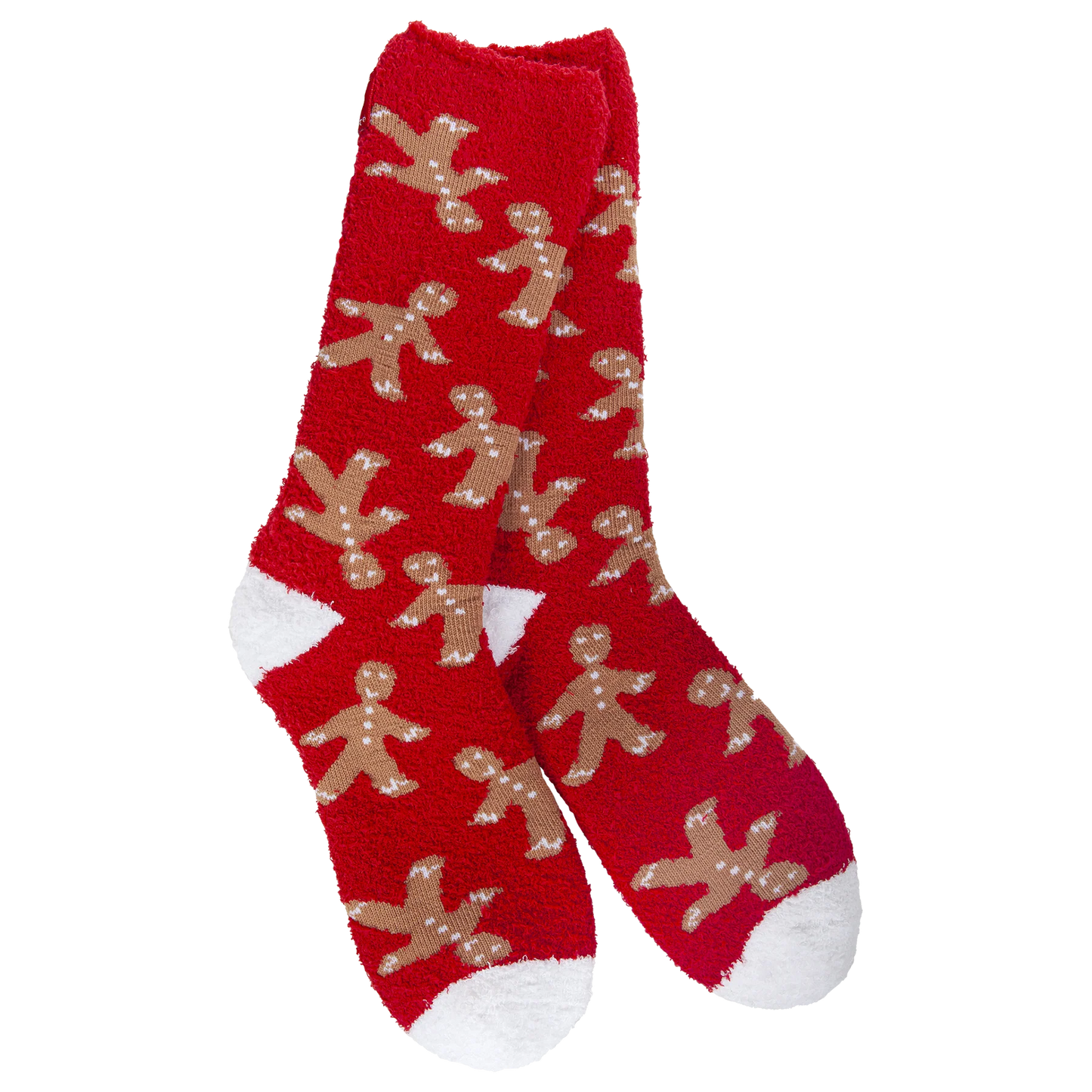 Red Gingerbread Man Crew Socks