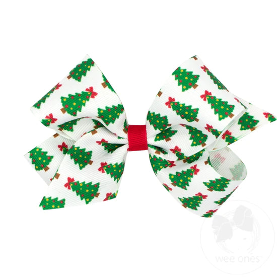 Medium White Christmas Tree Bow