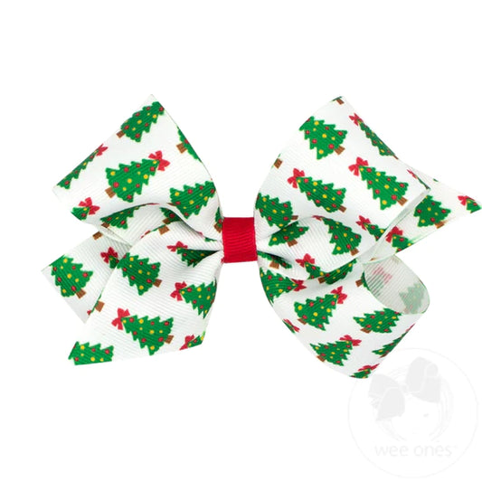 Medium White Christmas Tree Bow