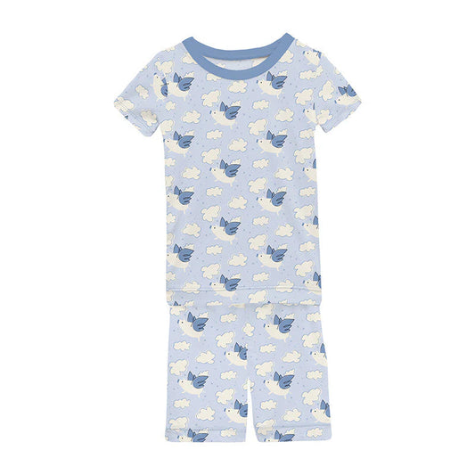 Dew Flying Pigs Pajama Short Set