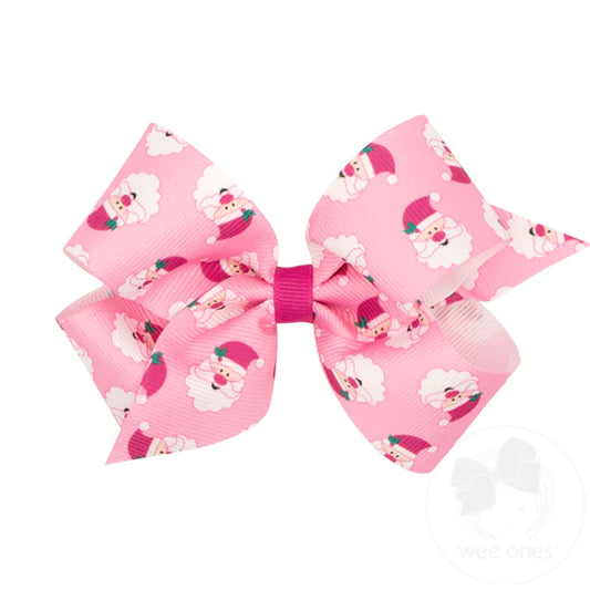 Pink Santa Bow