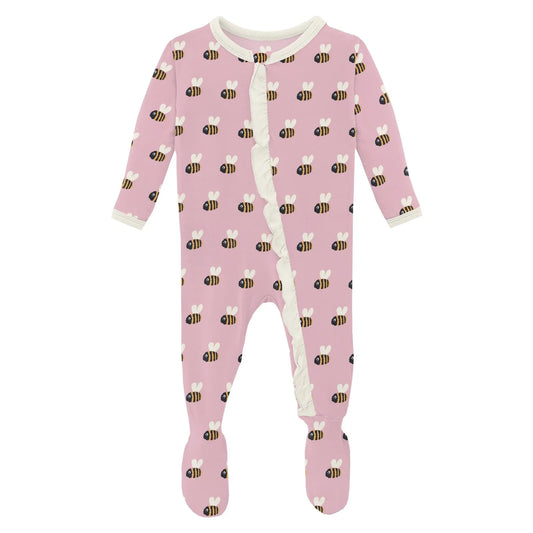 Cake Pop Baby Bumblebee Zipper Footie