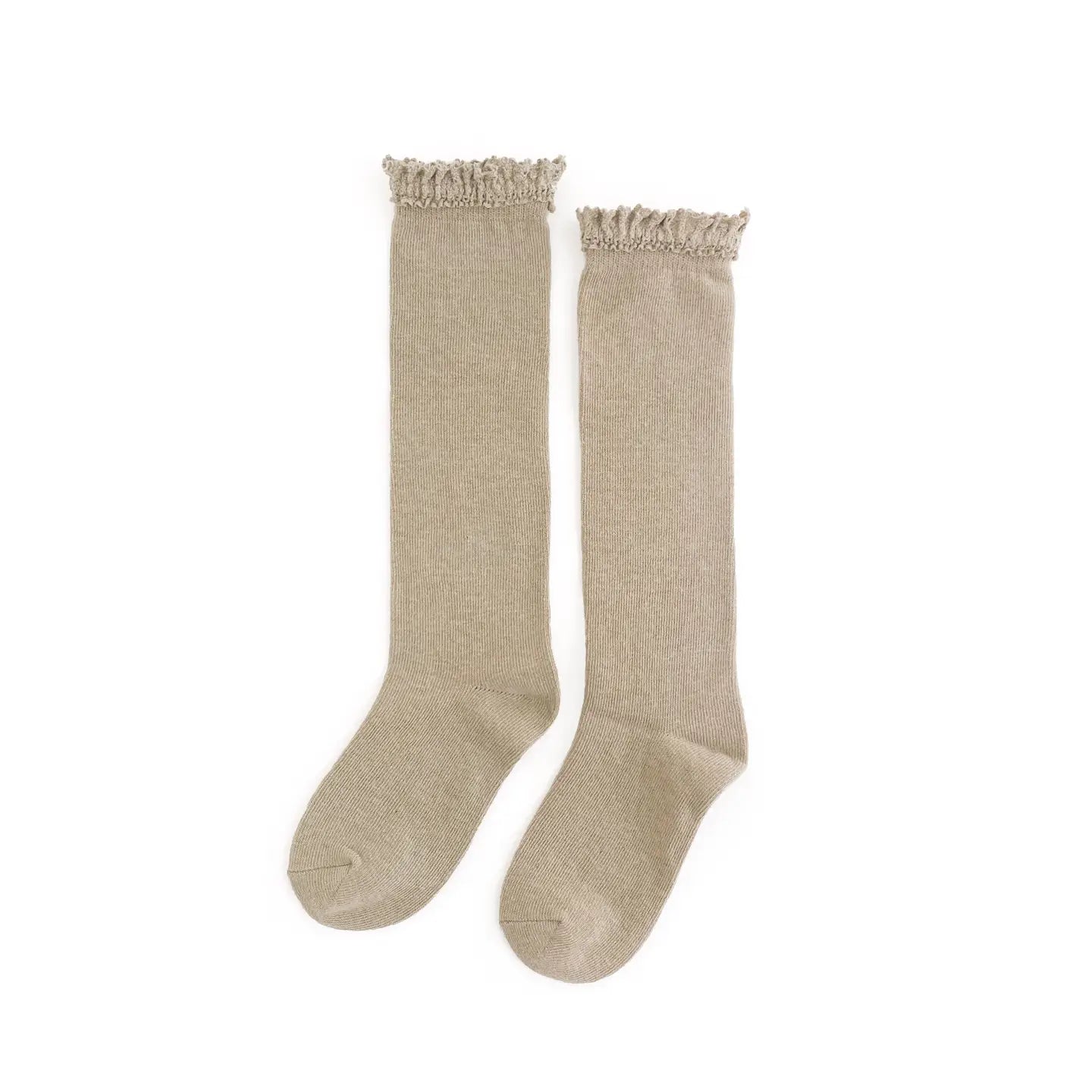 Oat Lace Top Knee Socks