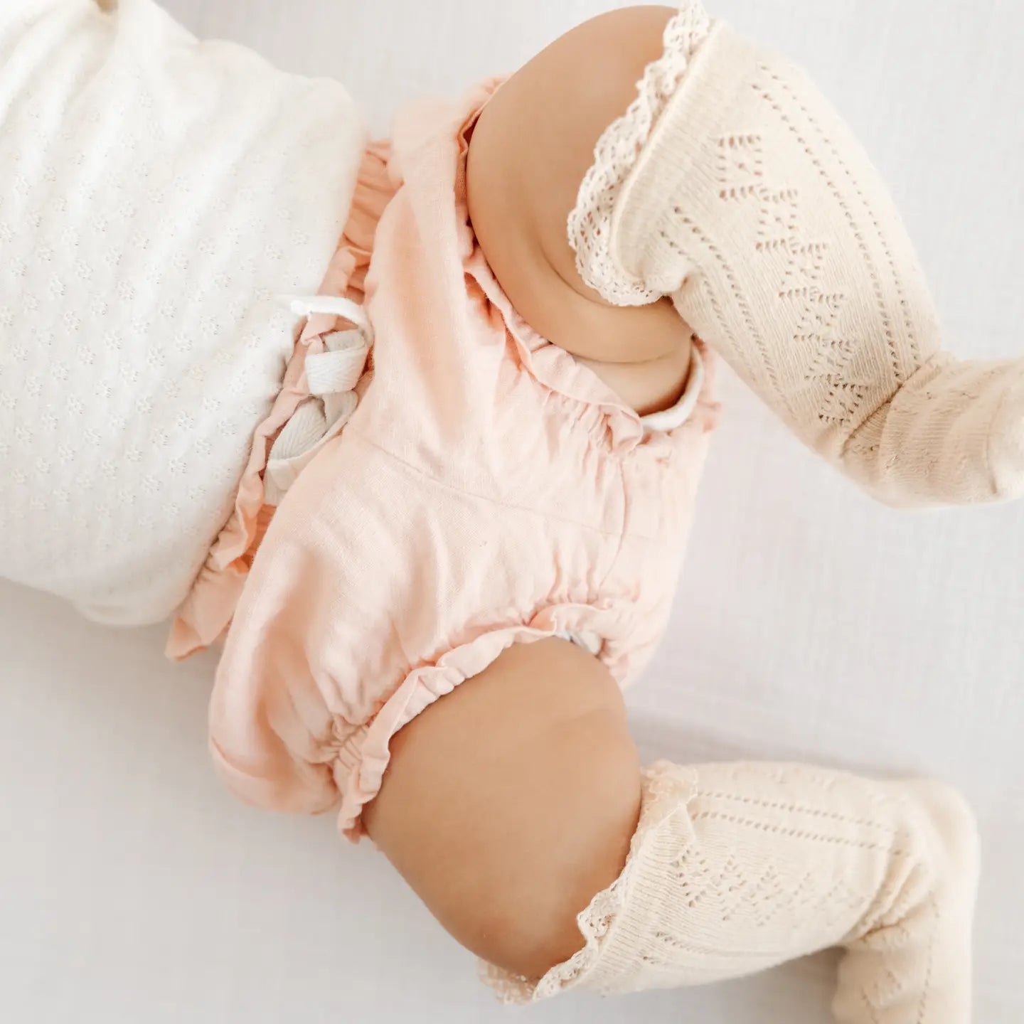 Vanilla Fancy Lace Knee Socks