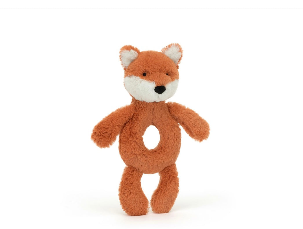 Bashful Fox Cub Ring Rattle