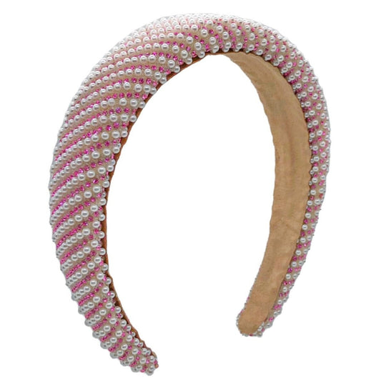 Pearl Pink Rhinestone Headband