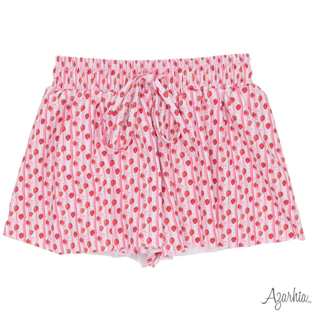 Watercolor Strawberries Butterfly Shorts
