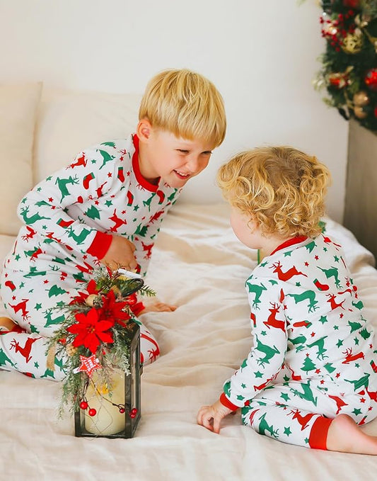 White/Red/Green Christmas PJ Set