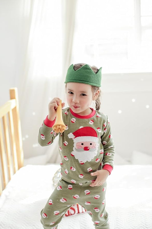 Olive Santa Clause PJ Set