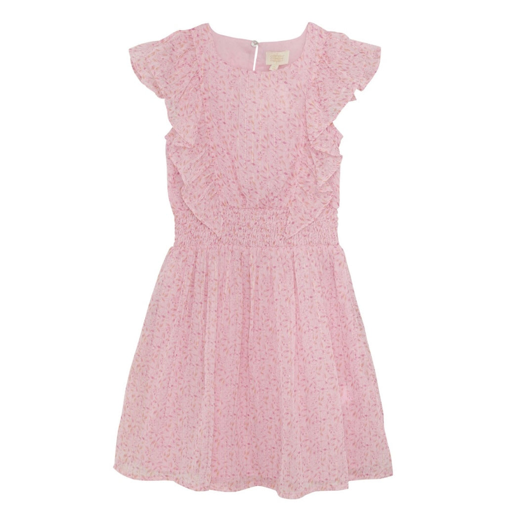 Pink Floral Stripe Dress