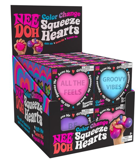 Nee Doh Color Change Squeeze Hearts
