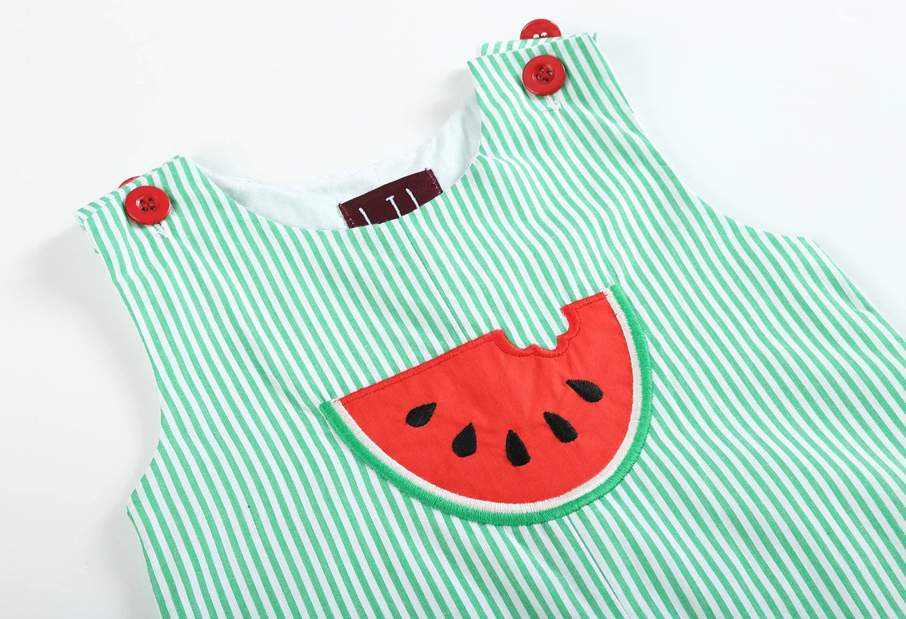 Green Stripe Watermelon Shortall