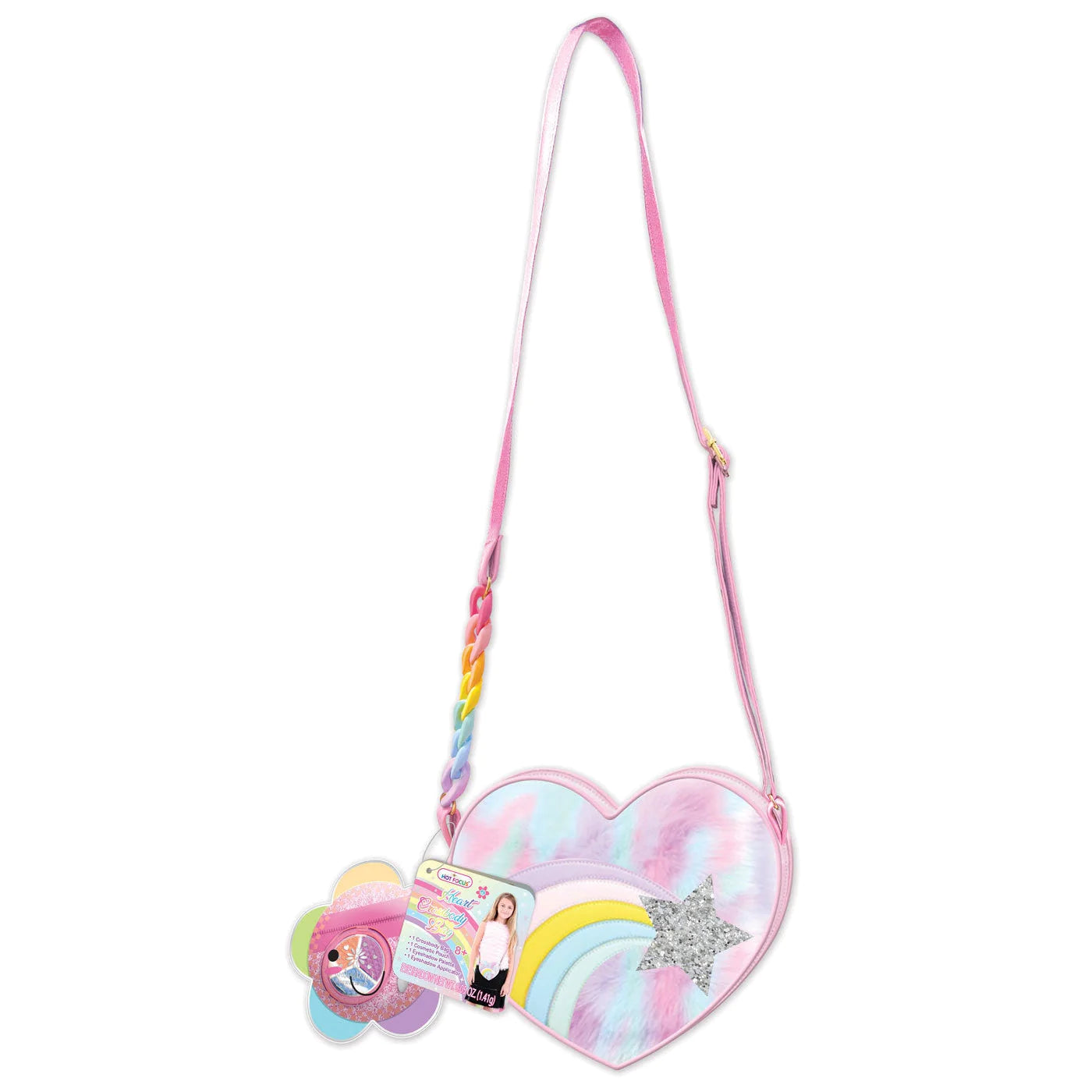 Sweet Heart Rainbow Crossbody w/Eyeshadow