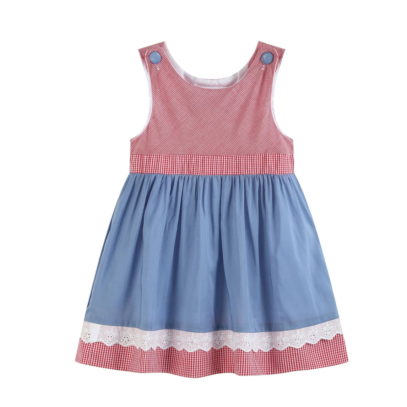 Red, White, & Blue Gingham Dress