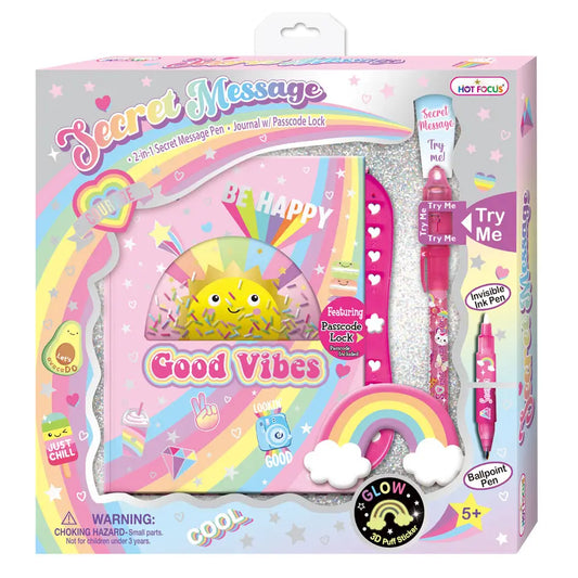 Rainbow Secret Message Pen & Journal Set