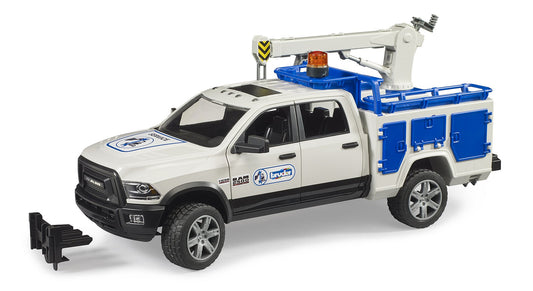 Ram Service Truck W/ Crane + Rotating Beacon Light