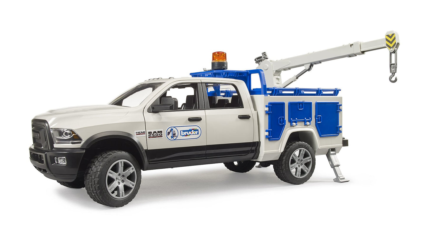 Ram Service Truck W/ Crane + Rotating Beacon Light