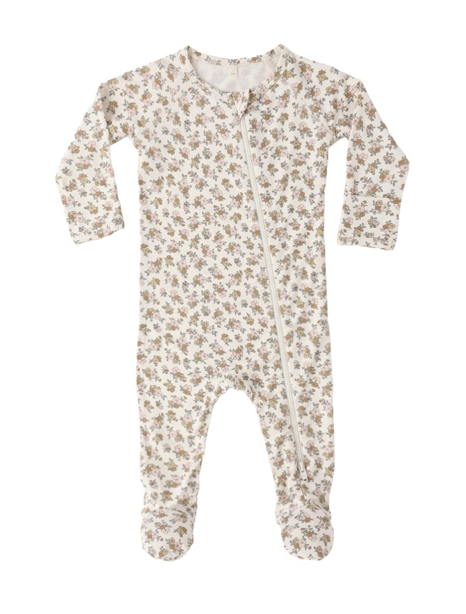 Bamboo Zip Footie Wildflower