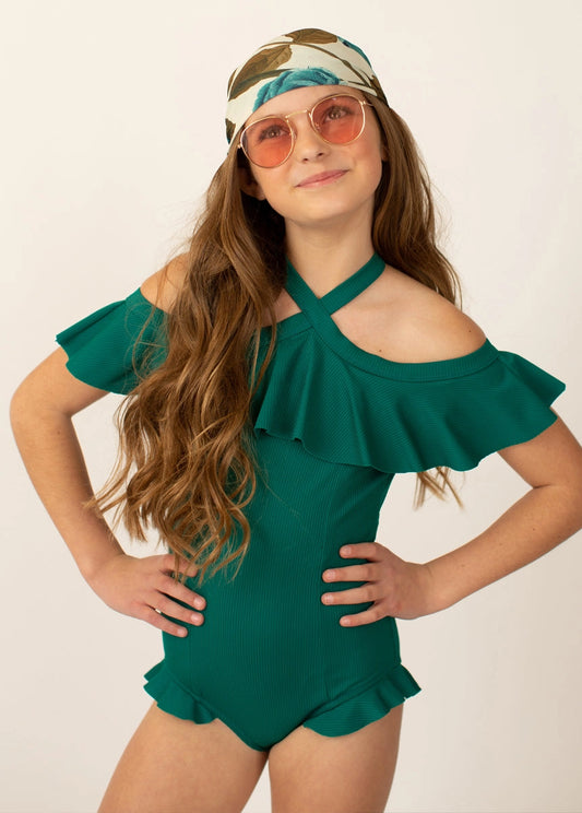 Abriella One Piece Swimsuit in Peacock