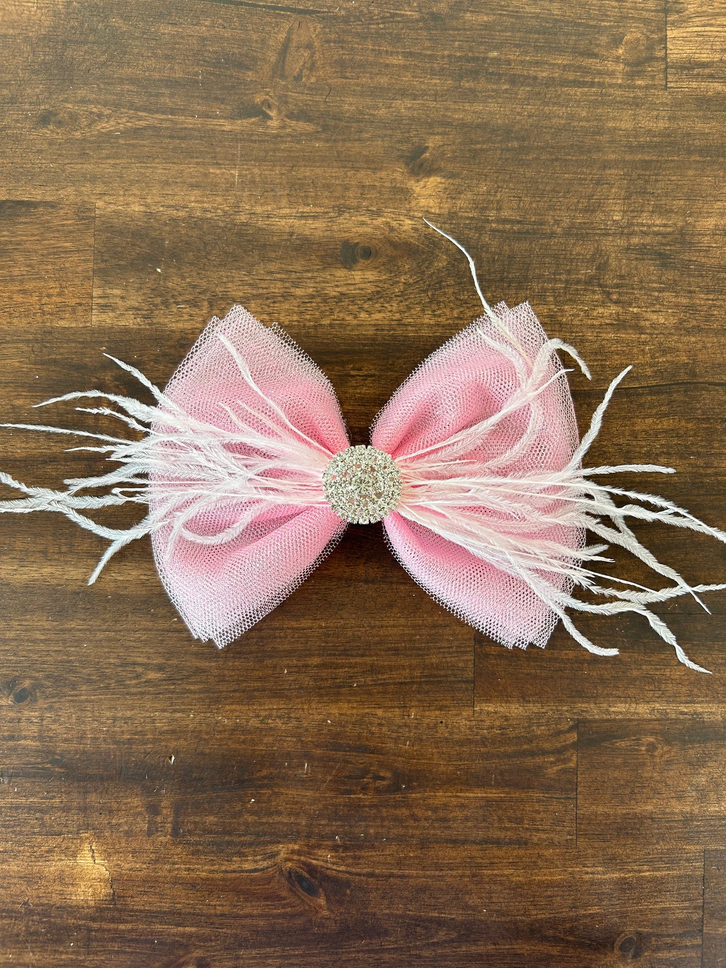 6” Pink Glitter Bow