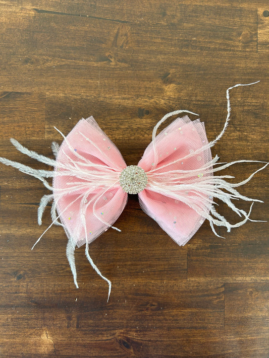 6” Pink Diamond Bow