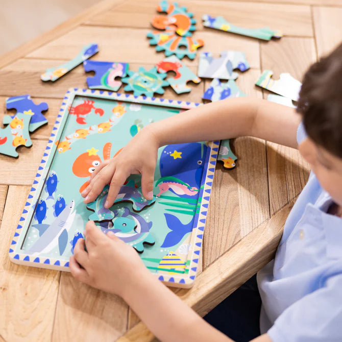 Underwater Wooden Gear Puzzle- 18 Piece