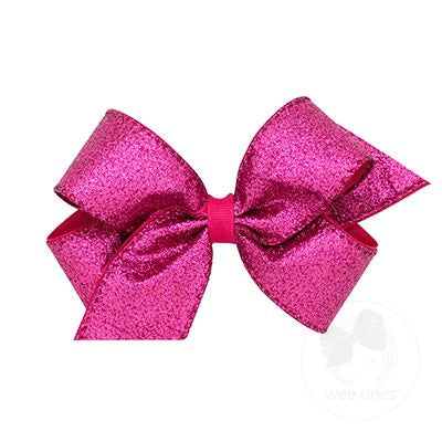 Medium Fuchsia Glitter Bow