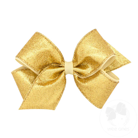 Medium Gold Glitter Bow