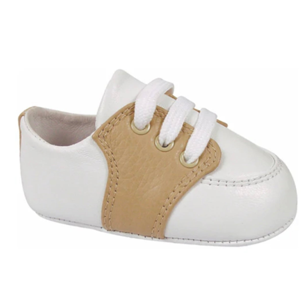 White/Tan Leather Oxfords