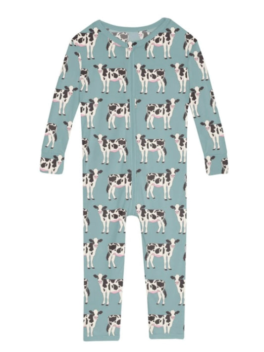 Jade Cows Convertible Footie
