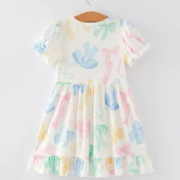 Colorful Bows Twirl Dress