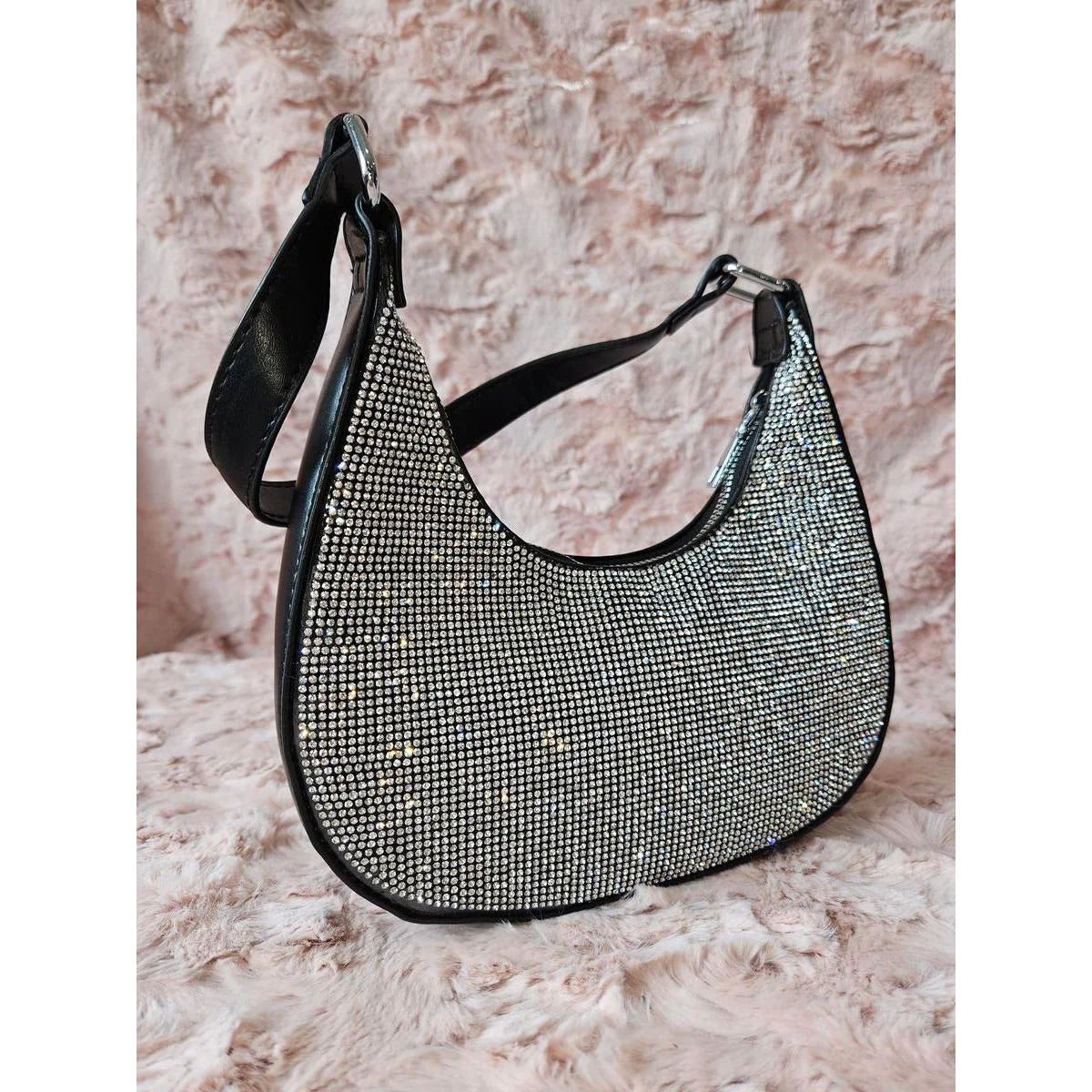 Black Rhinestone Purse