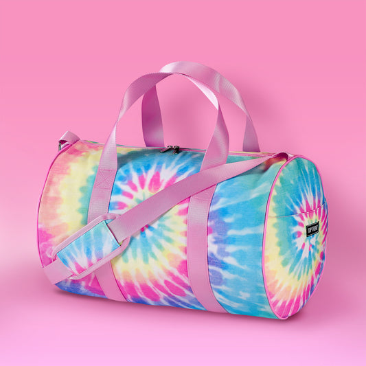 Pastel Delight Tie-Dye Canvas Duffle Bag