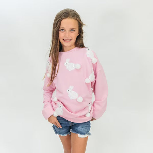 Pink Hoppy Easter Sweatshirt