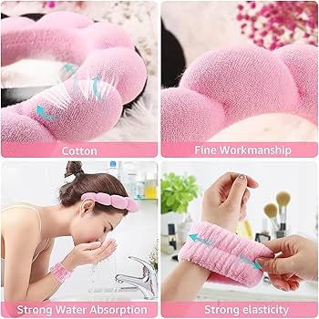 Spa Headband W/ Wristbands