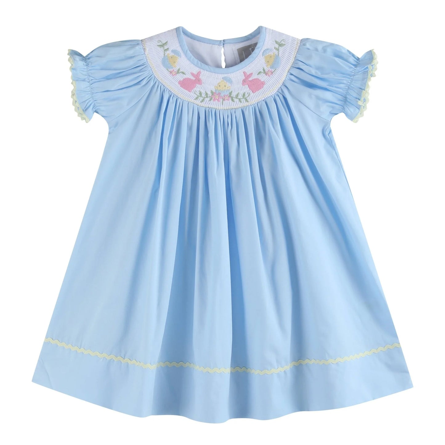 Light Blue Easter Smocked Dress
