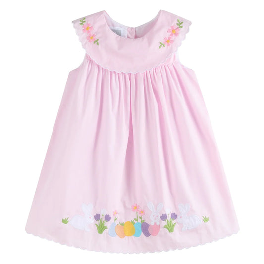 Pink Easter Applique Dress