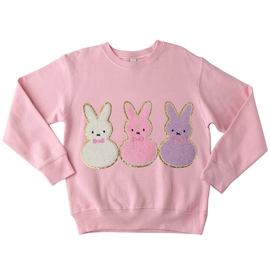 Pink Bunny Trio Sweatshirt