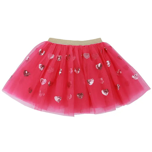Hot Pink Tulle with Pink Hearts Tutu