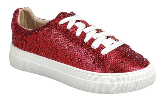 Red Rhinestone Sneakers