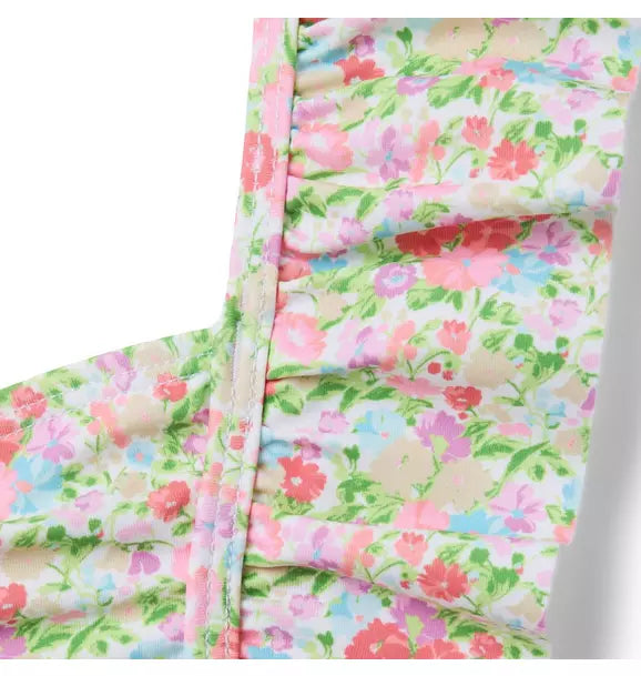 White Ditsy Floral 2-Piece Swimsuit