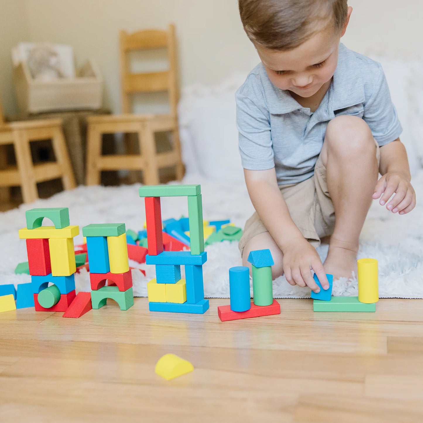 100-Piece Wood Blocks Set