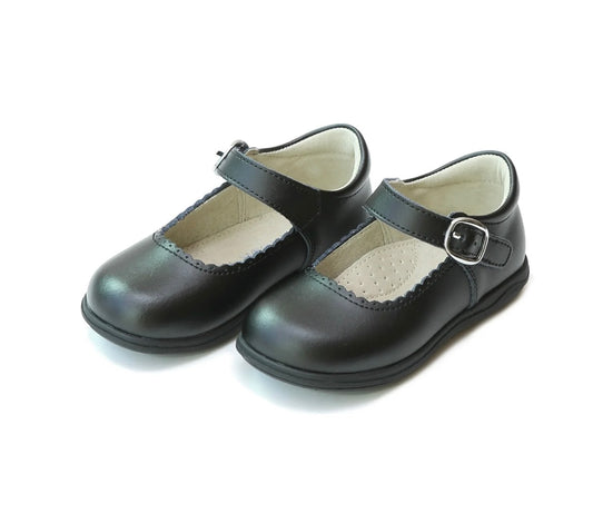 Classic Scalloped Black Mary Jane