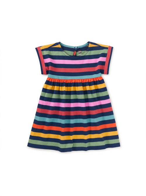 Rainbow Short Sleeve Empire Dress