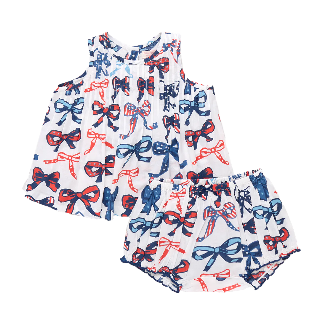 Red, White, & Bows Baby Set